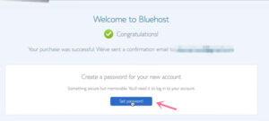 Bluehost password