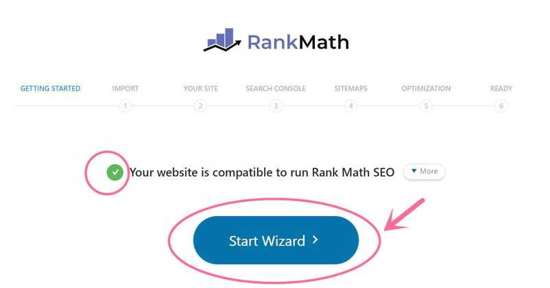 rank math start wizard